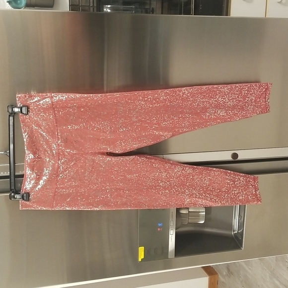 💕SWEATY BETTY💕 Goddess 7/8 Workout Leggings ~ Red Terrazzo Foil Print L NWT - Picture 8 of 16